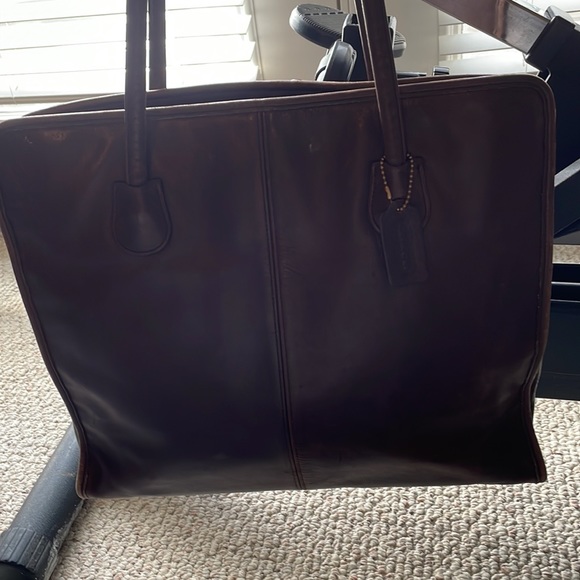 Vintage Large Leather Coach Tote and wallet - Picture 3 of 16